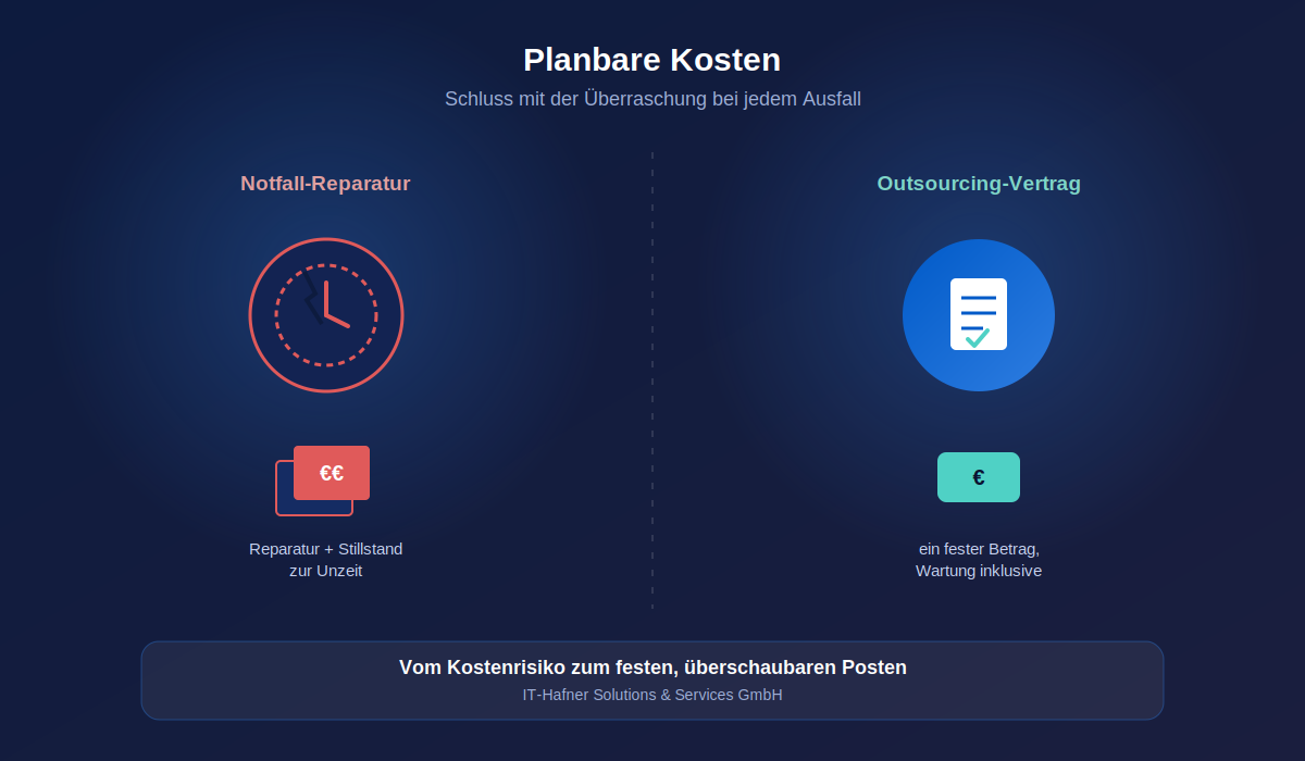 IT-Outsourcing für KMU: planbare IT-Kosten statt teurer Notfälle